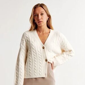 Abercrombie Cable Short Cardigan